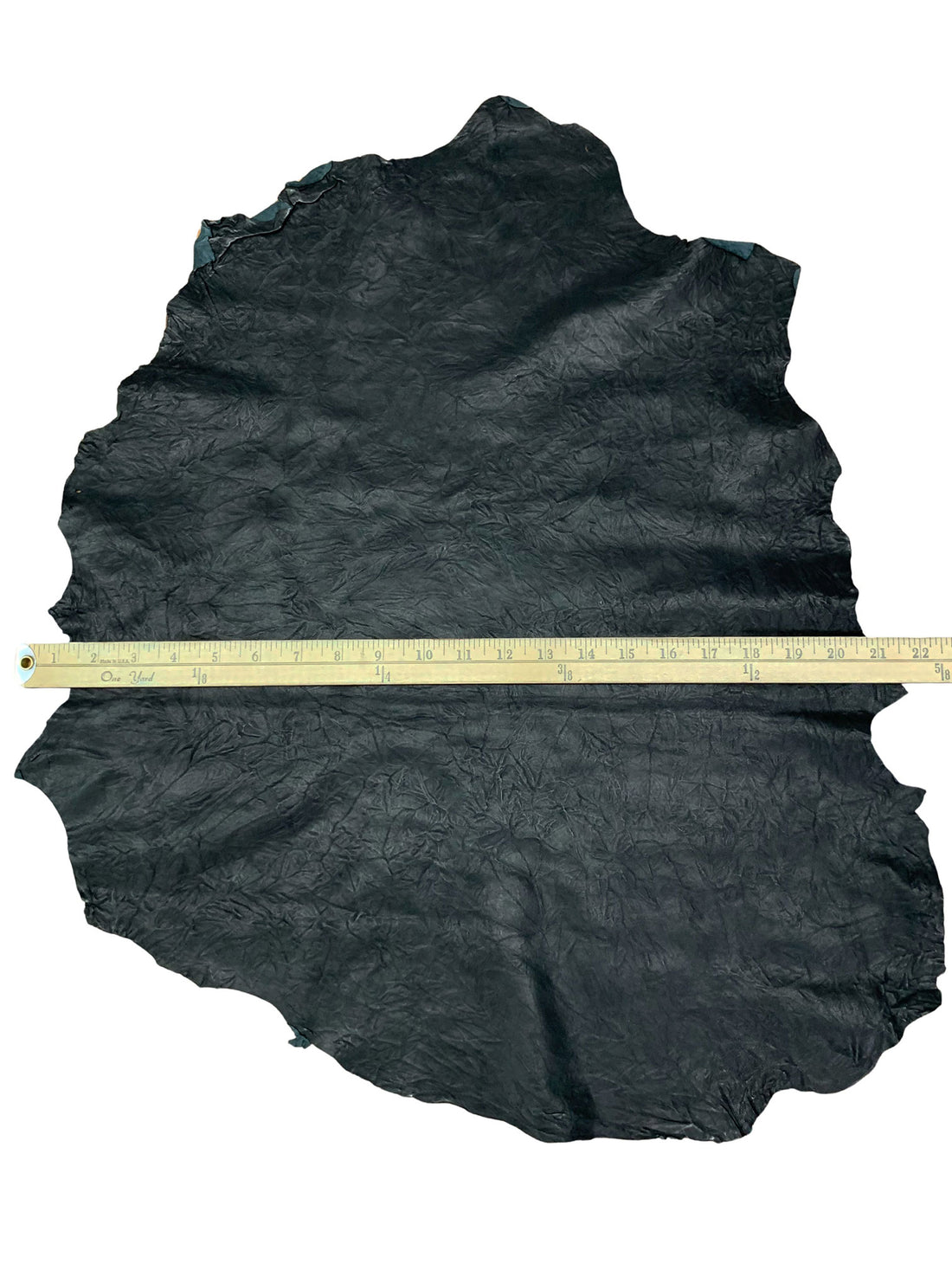 Rugged Black 100% Leather Skin - 3.5-5 Square Feet - LA Designer