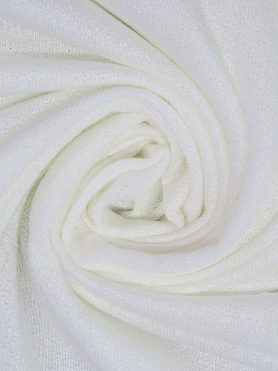 Warm White 100% Cotton French Terry Knit 68W