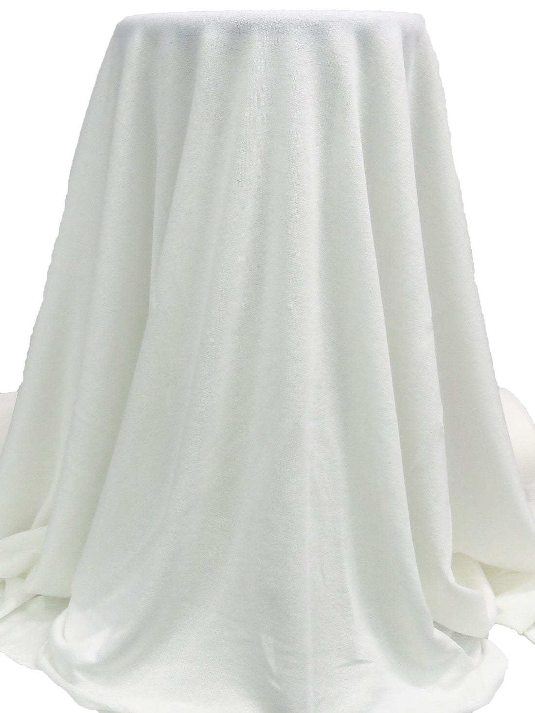 Warm White 100% Cotton French Terry Knit 68W