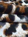 Russet/Matte Black/White/Multi 100% Cotton Animal Spot Print French Terry Knit 52W