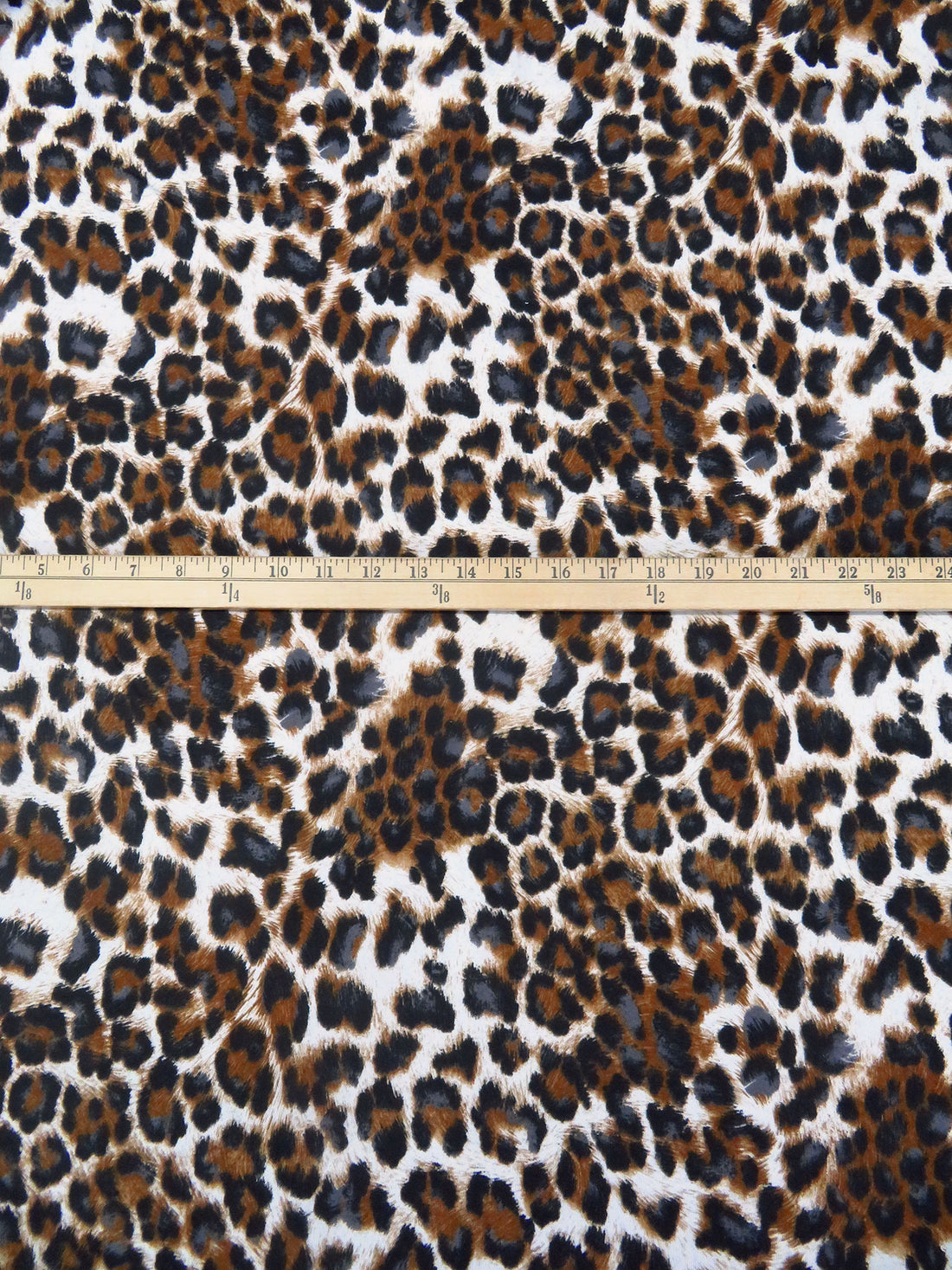 Russet/Matte Black/White/Multi 100% Cotton Animal Spot Print French Terry Knit 52W