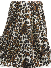 Russet/Matte Black/White/Multi 100% Cotton Animal Spot Print French Terry Knit 52W