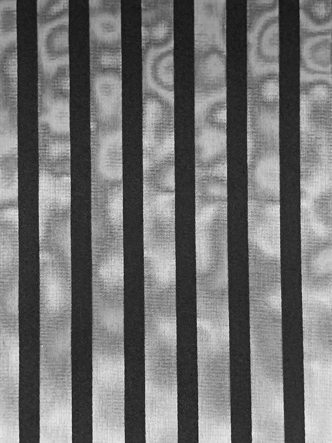 Black 100% Polyester Vertical Satin Stripe Chiffon 43W