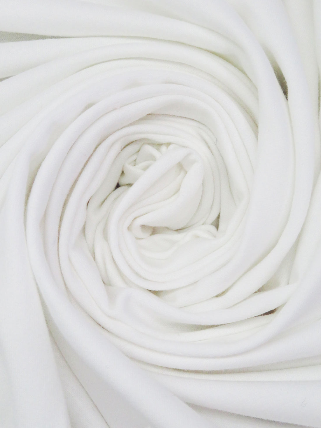 Daisy White 100% Cotton French Terry Knit 62W