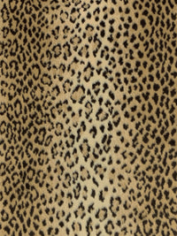 Burlywood/Dark Tan/Espresso 100% Polyester Animal Print Faux Fur - NY Designer - 61W