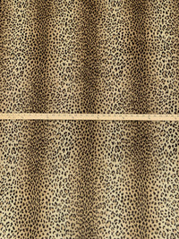 Burlywood/Dark Tan/Espresso 100% Polyester Animal Print Faux Fur - NY Designer - 61W