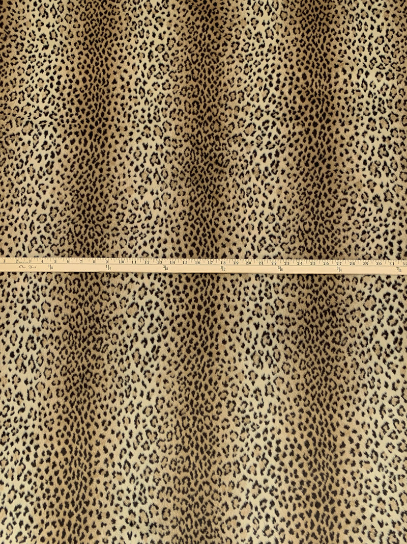 Burlywood/Dark Tan/Espresso 100% Polyester Animal Print Faux Fur - NY Designer - 61W