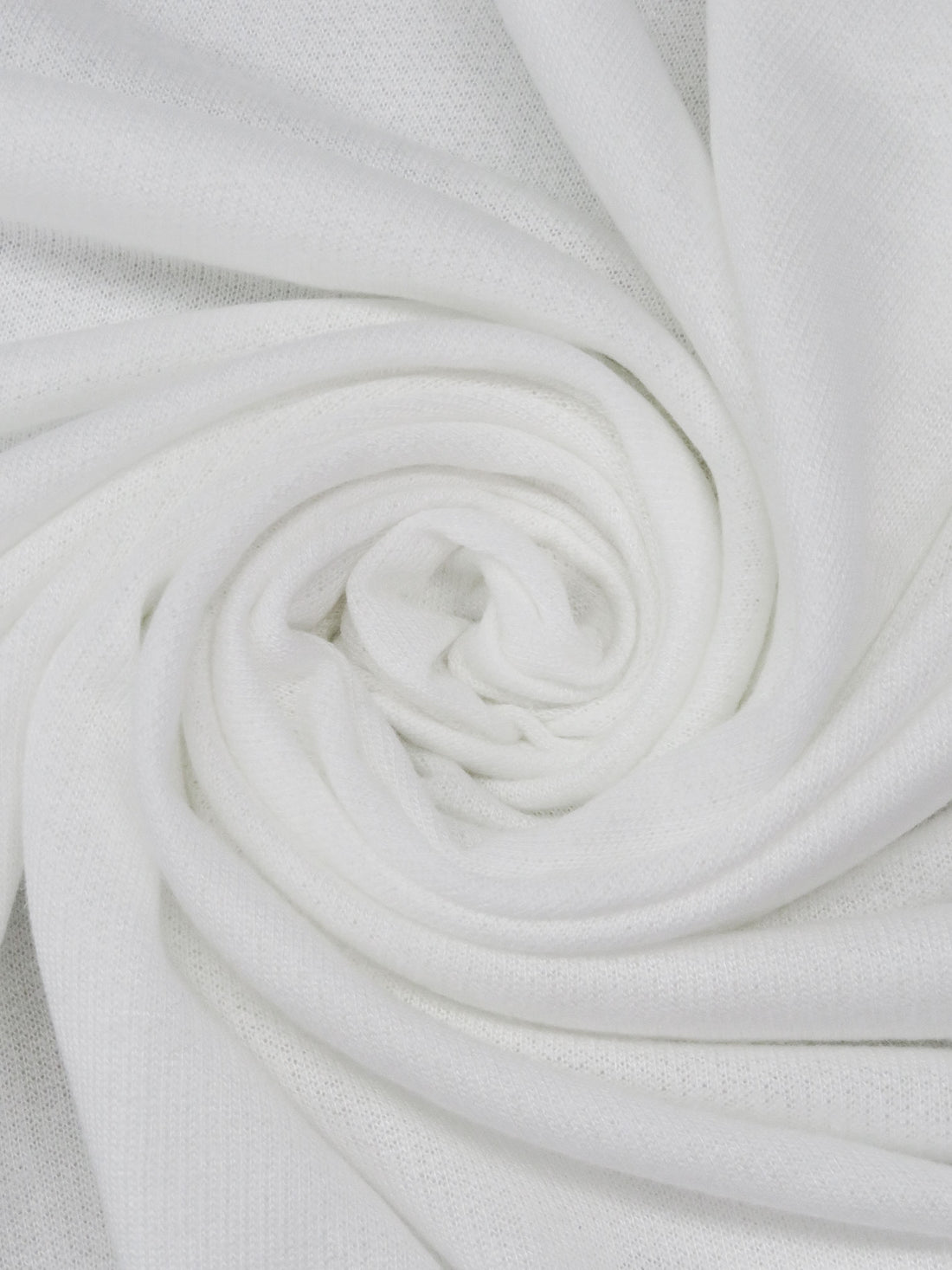 White 100% Cotton French Terry Knit 70W