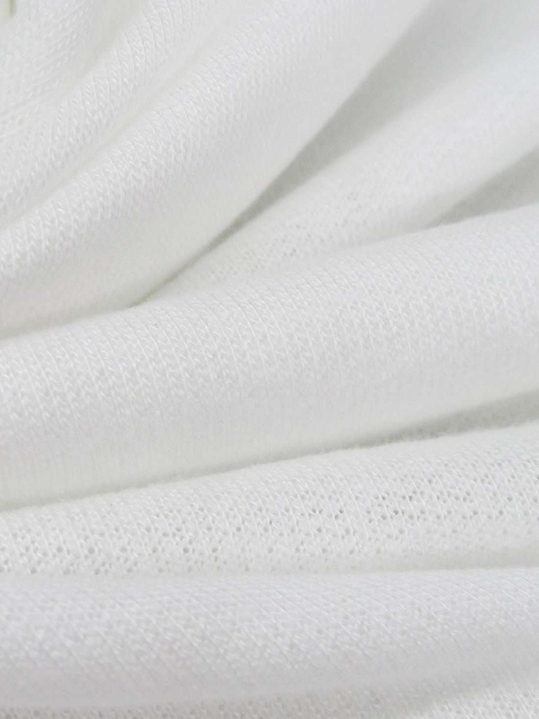 White 100% Cotton French Terry Knit 70W