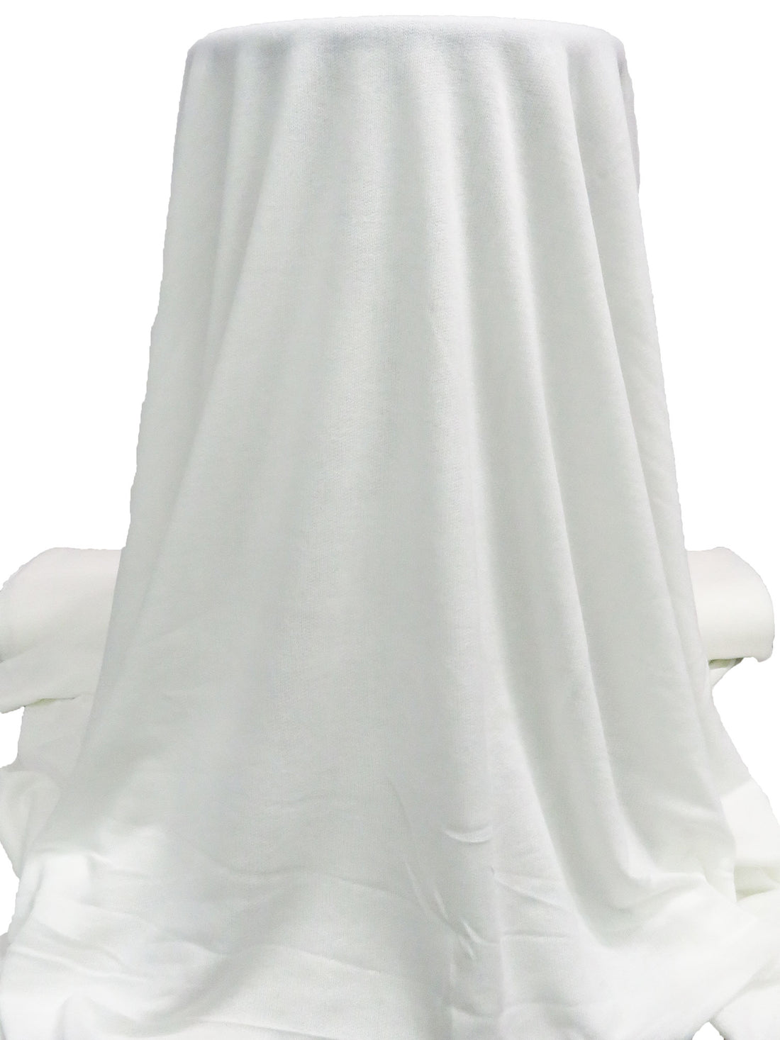 White 100% Cotton French Terry Knit 70W