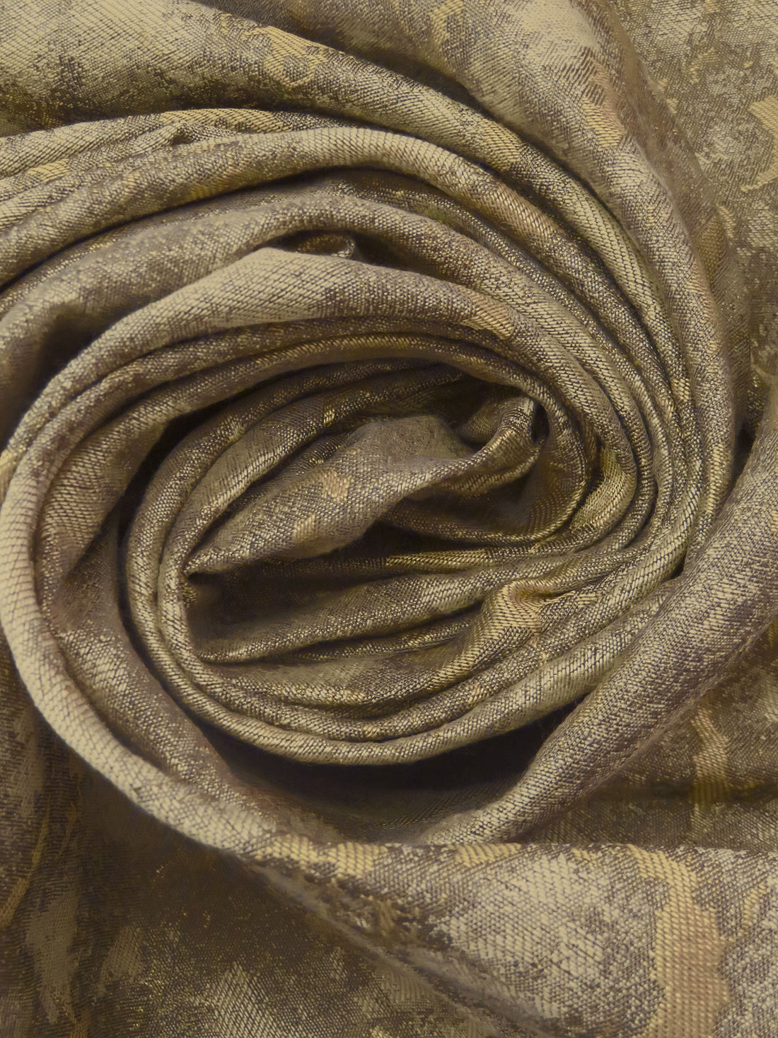 Sand/Pale Gold/Iwai Brown Polyester/Lurex Grunge Weave Jacquard - Imported From Italy - 56W