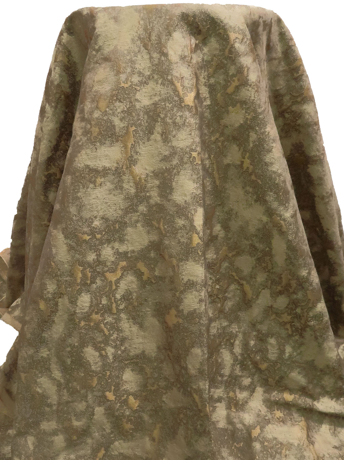 Sand/Pale Gold/Iwai Brown Polyester/Lurex Grunge Weave Jacquard - Imported From Italy - 56W