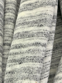 Antique Off-White/Black Rayon/Polyester/Lycra Space-Dyed Velour Knit 60W