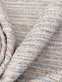 Light Periwinkle/Dusty Pink/Alabaster/Silver Cotton/Polyester/Acrylic/Nylon/Rayon/Linen Boucle Suiting - Imported From Italy - 52W