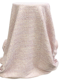 Light Periwinkle/Dusty Pink/Alabaster/Silver Cotton/Polyester/Acrylic/Nylon/Rayon/Linen Boucle Suiting - Imported From Italy - 52W