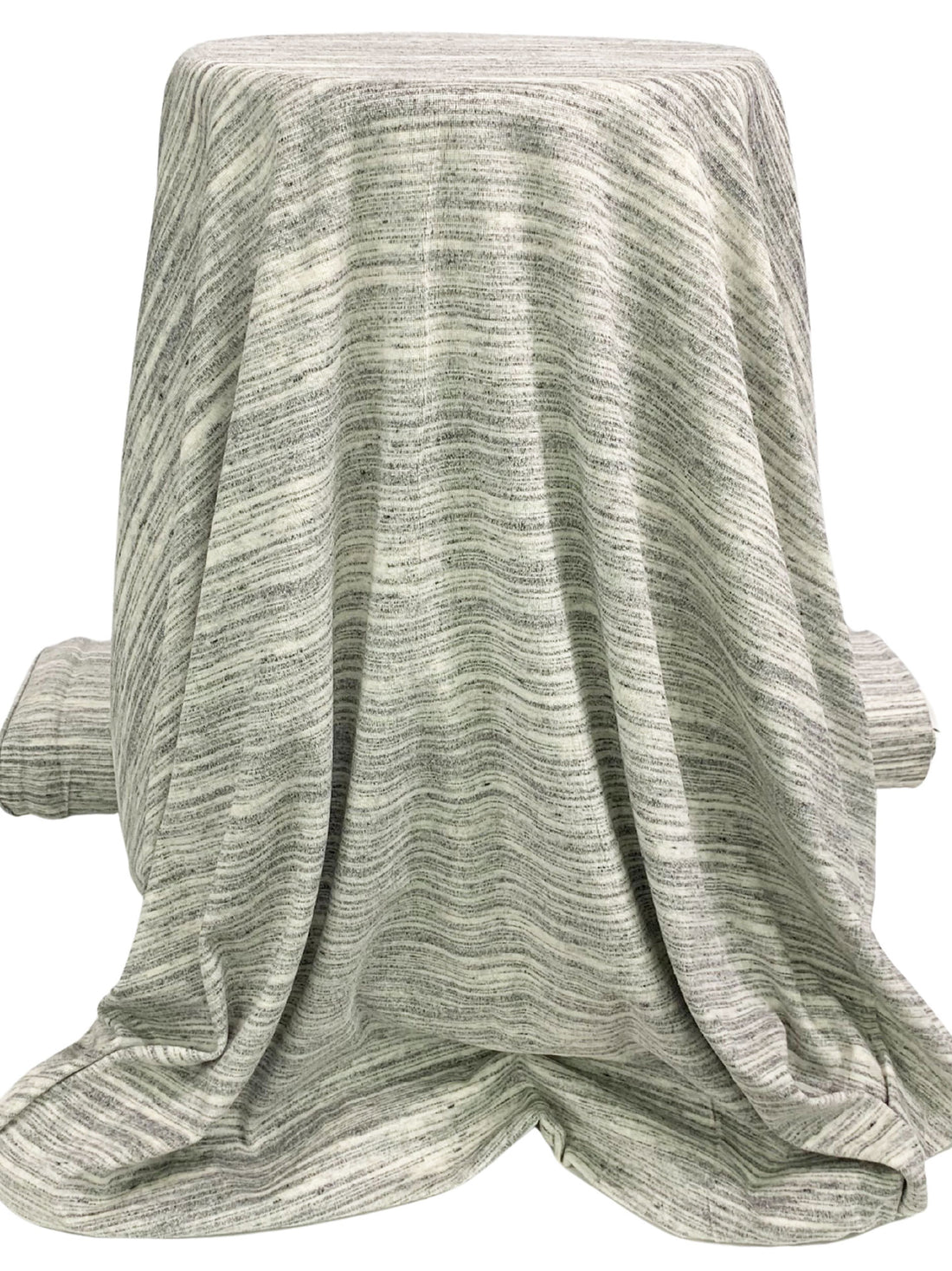 Antique Off-White/Black Rayon/Polyester/Lycra Space-Dyed Velour Knit 60W