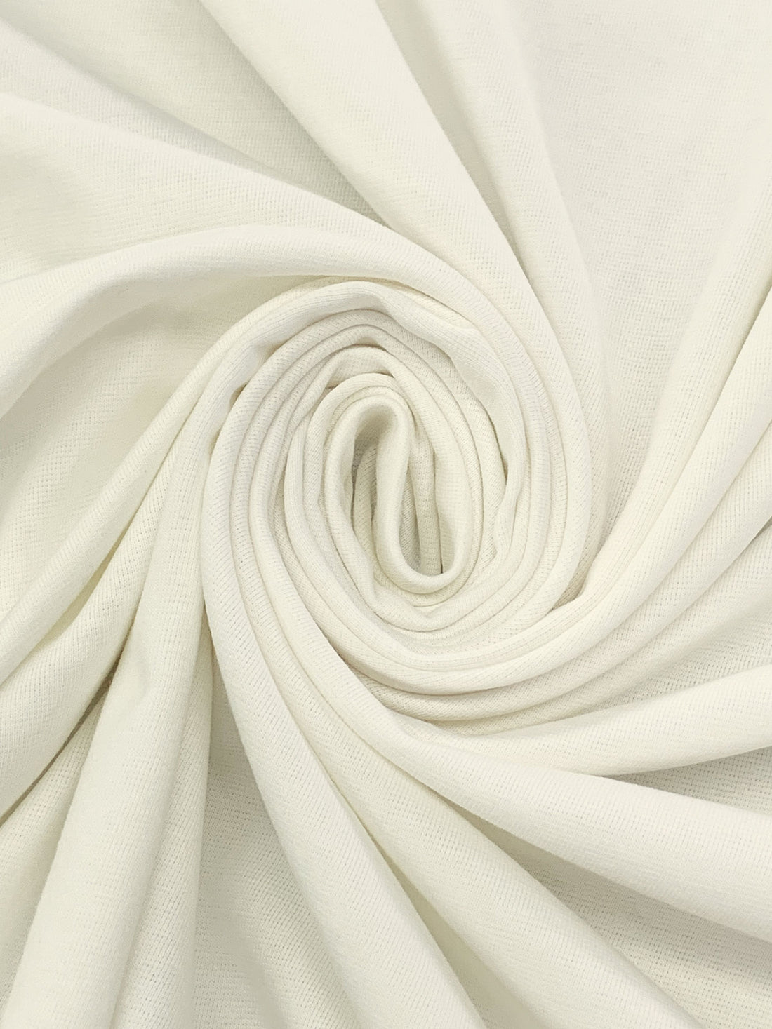 Pale Ivory 100% Cotton Interlock Knit 54W