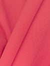 Fiery Rose Pink Polyester/Lycra Stretch Crepe - Famous Dress Designer - 58W