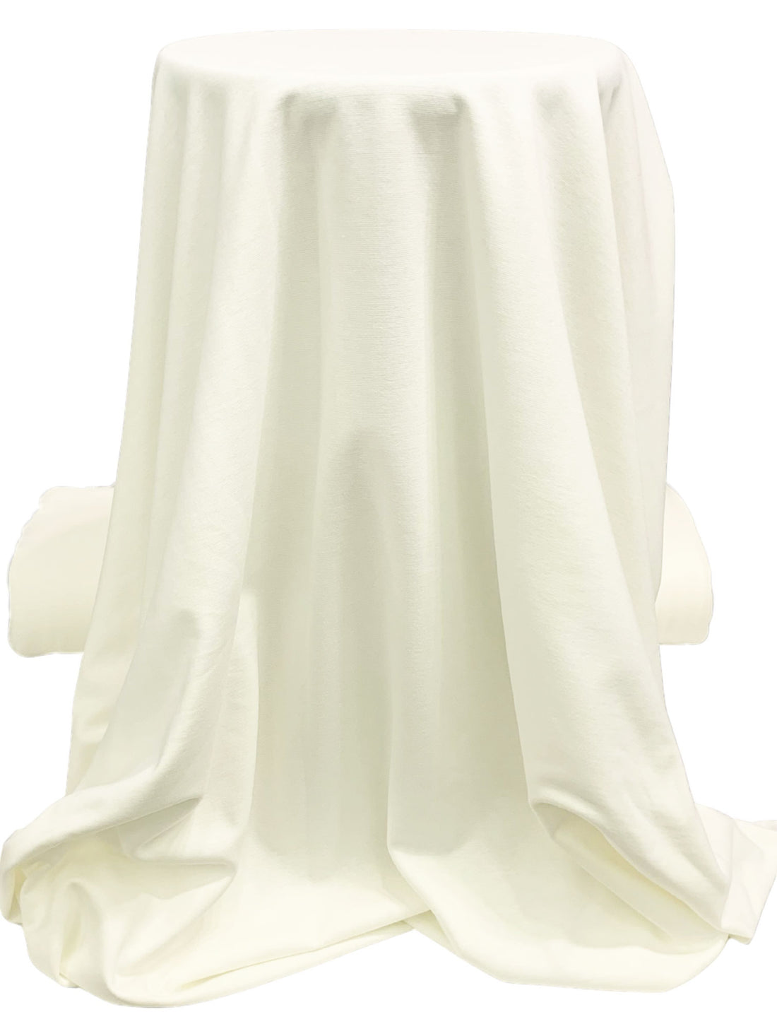 Pale Ivory 100% Cotton Interlock Knit 54W
