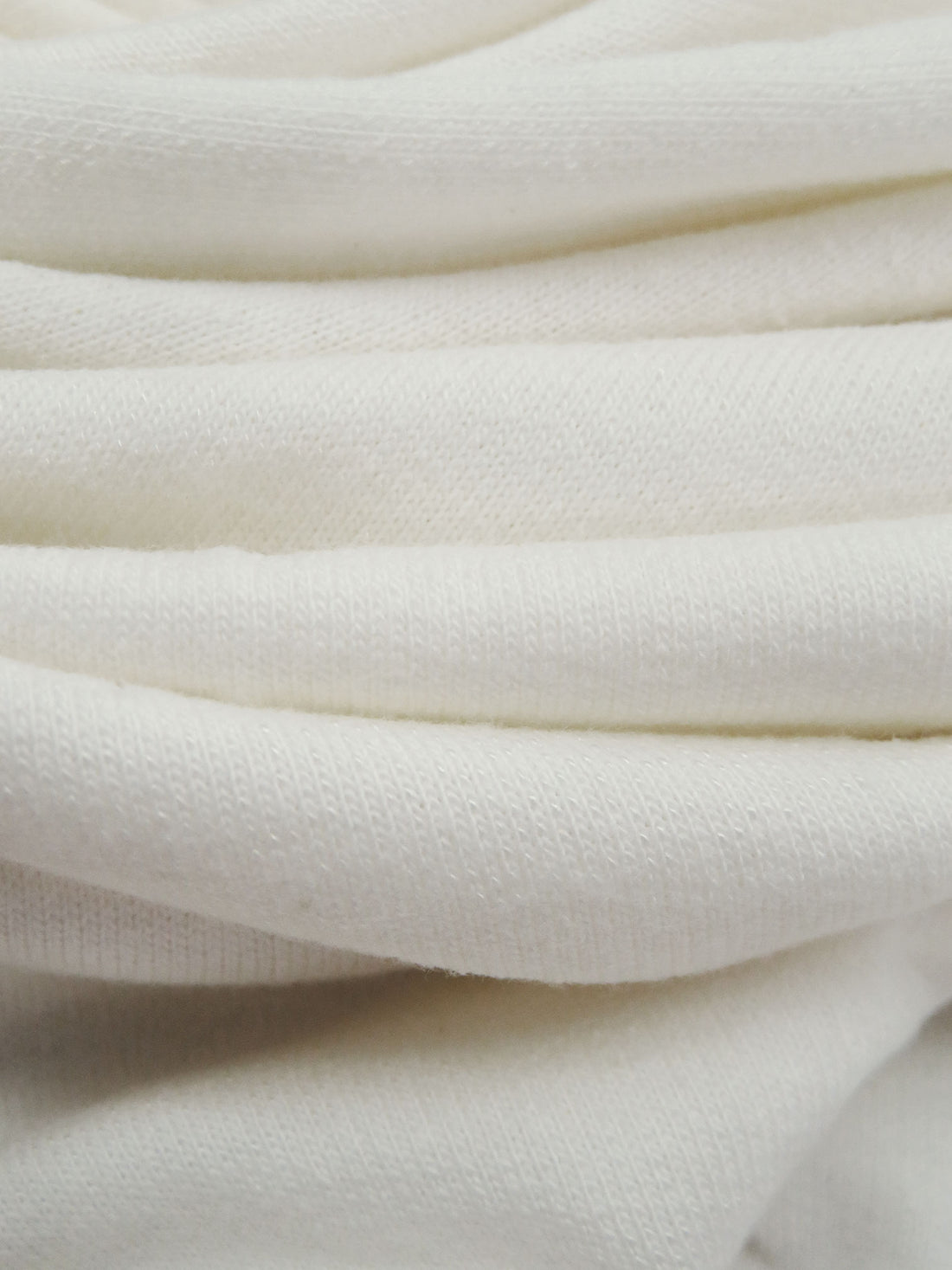 Alabaster Cotton/Lycra Faint Horizontal Stripe Weave French Terry Knit 57W