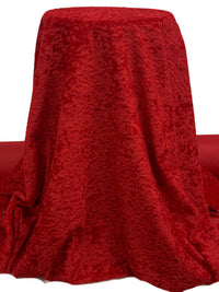 Inferno Red 100% Polyester Velboa Faux Fur 61W