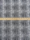 Black/White Cotton/Polyester Small Snakeskin Print Brushed Back Sweater Knit 56W