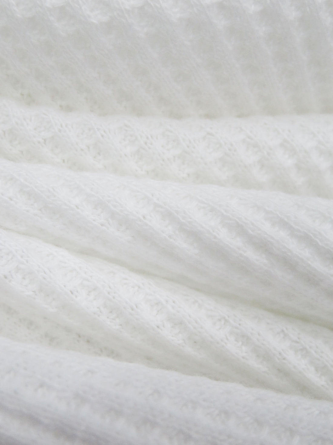Daisy White 100% Cotton Thermal Knit 56W