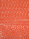 Bright Sunrise Orange 100% Cotton Novelty Weave Pointelle Rib Knit 34W