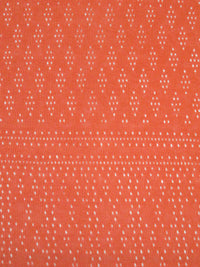 Bright Sunrise Orange 100% Cotton Novelty Weave Pointelle Rib Knit 34W