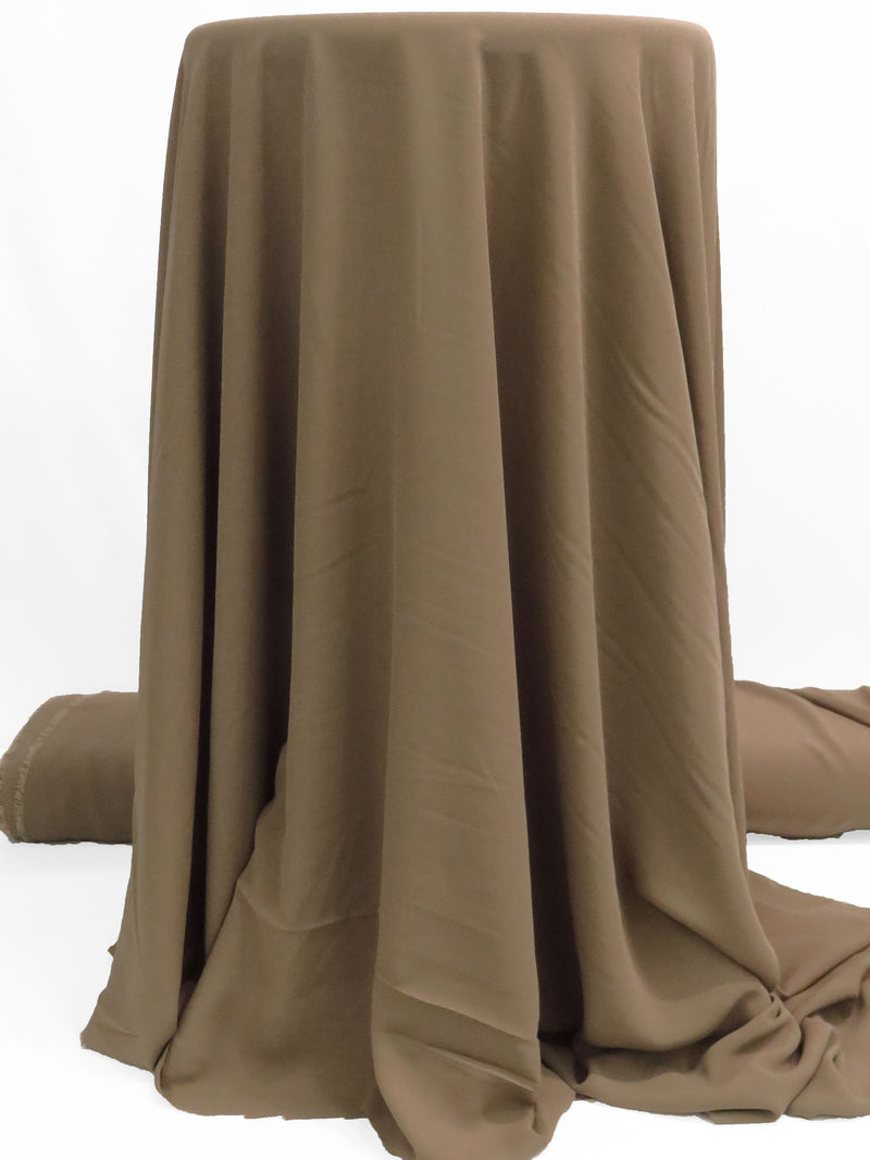 Pastel Brown 100% Polyester Crepe 58W