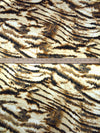 Wheat/Dark Brown/Black/Multi Polyester/Lycra Abstract Animal Print Stretch Charmeuse - NY Designer - 57W