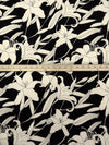 Black/Cream Polyester/Lycra Tiger Lily Print ITY Knit - NY Designer - 60W