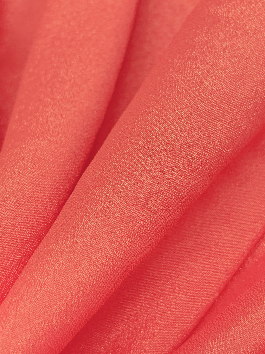 Coral Reef Pink Polyester/Lycra Crepe de Chine - Famous Dress Designer - 58W