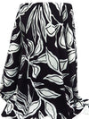 Black/White Polyester/Lycra Abstract Leaf Print DTY Knit - NY Designer - 62W
