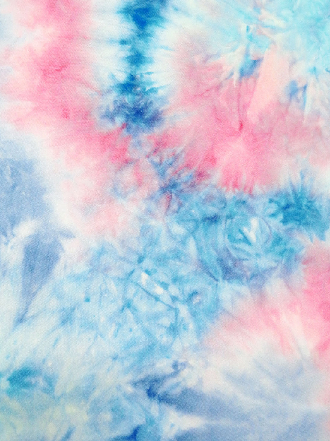 Light Steel Blue/Light Pink/Pacific Blue/Multi Polyester/Lycra Tie-Dye Double Brushed Knit 60W