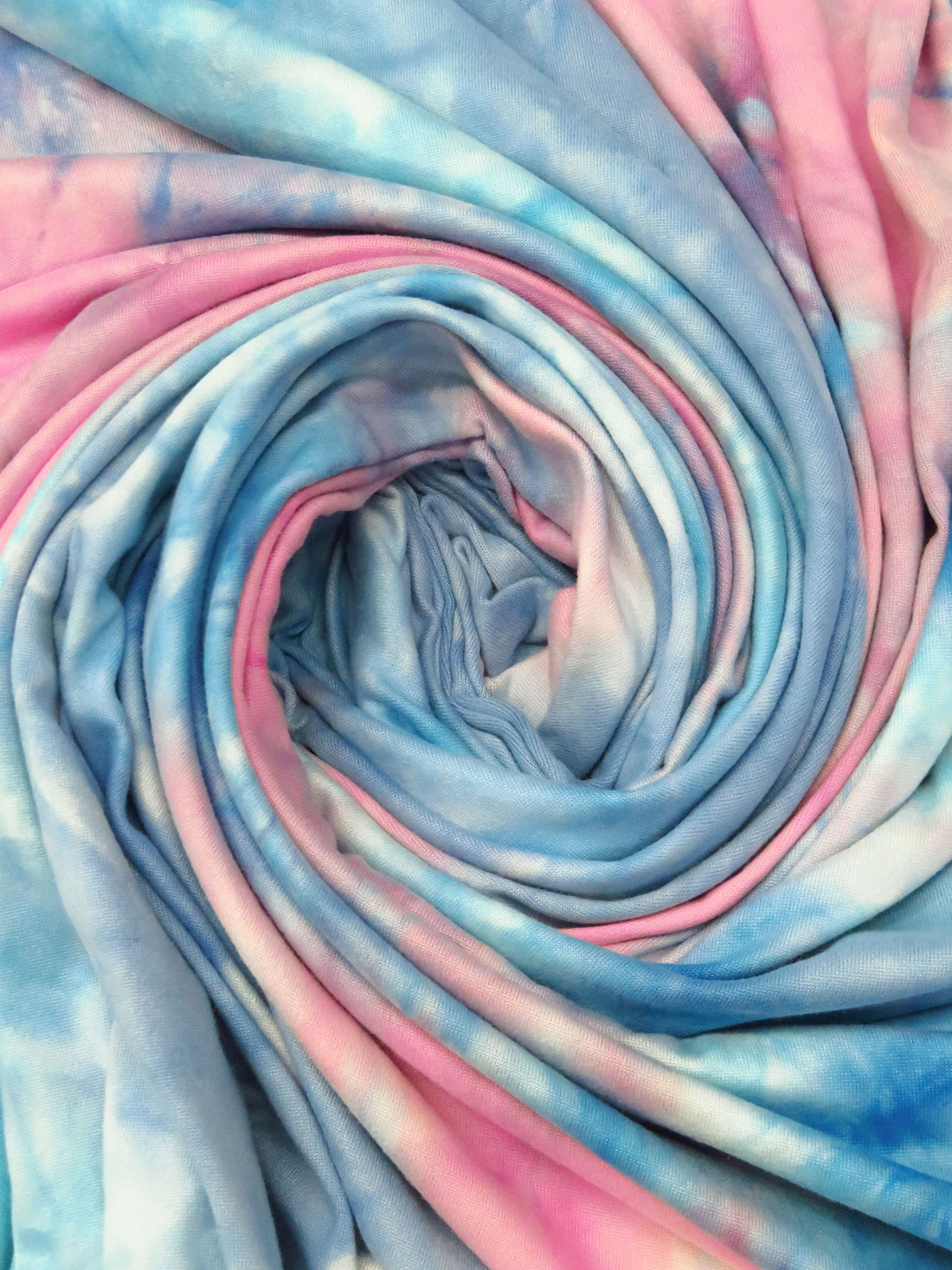 Light Steel Blue/Light Pink/Pacific Blue/Multi Polyester/Lycra Tie-Dye Double Brushed Knit 60W