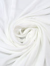 White 100% Polyester Crepe - Famous Dress Designer - 58W