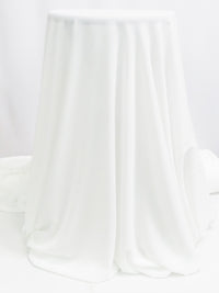 White 100% Polyester Crepe - Famous Dress Designer - 58W