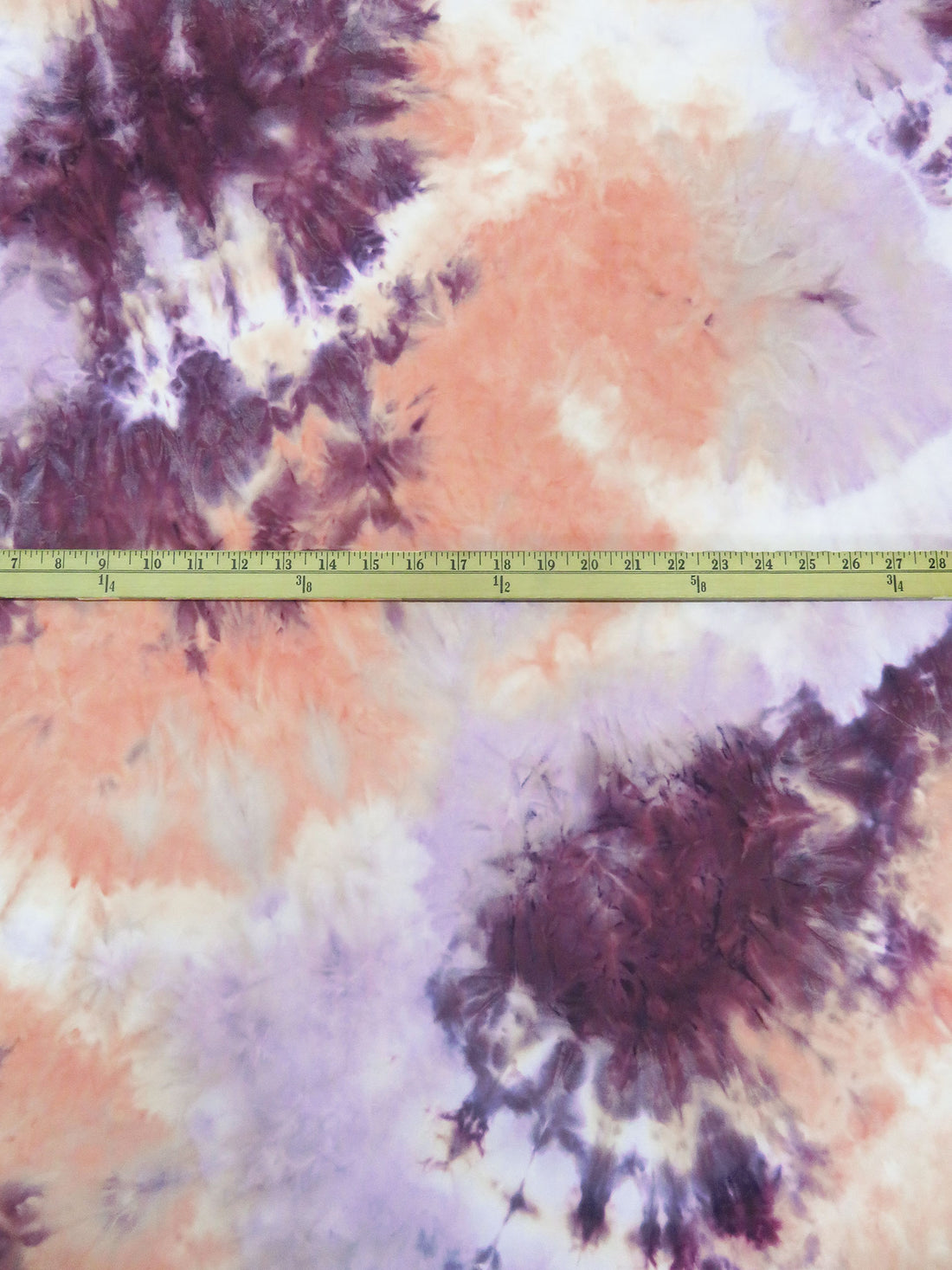 Old Mauve/Light Salmon/White/Multi Polyester/Lycra Tie-Dye Double Brushed Knit 60W