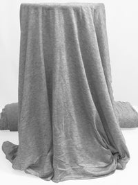 Medium Gray 100% Rayon Heathered Tissue Jersey Knit 50W