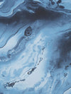 Cerulean Frost/Queen Blue/Midnight Navy 100% Polyester Marbled Print Chiffon - NY Designer - 58W