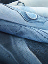 Cerulean Frost/Queen Blue/Midnight Navy 100% Polyester Marbled Print Chiffon - NY Designer - 58W