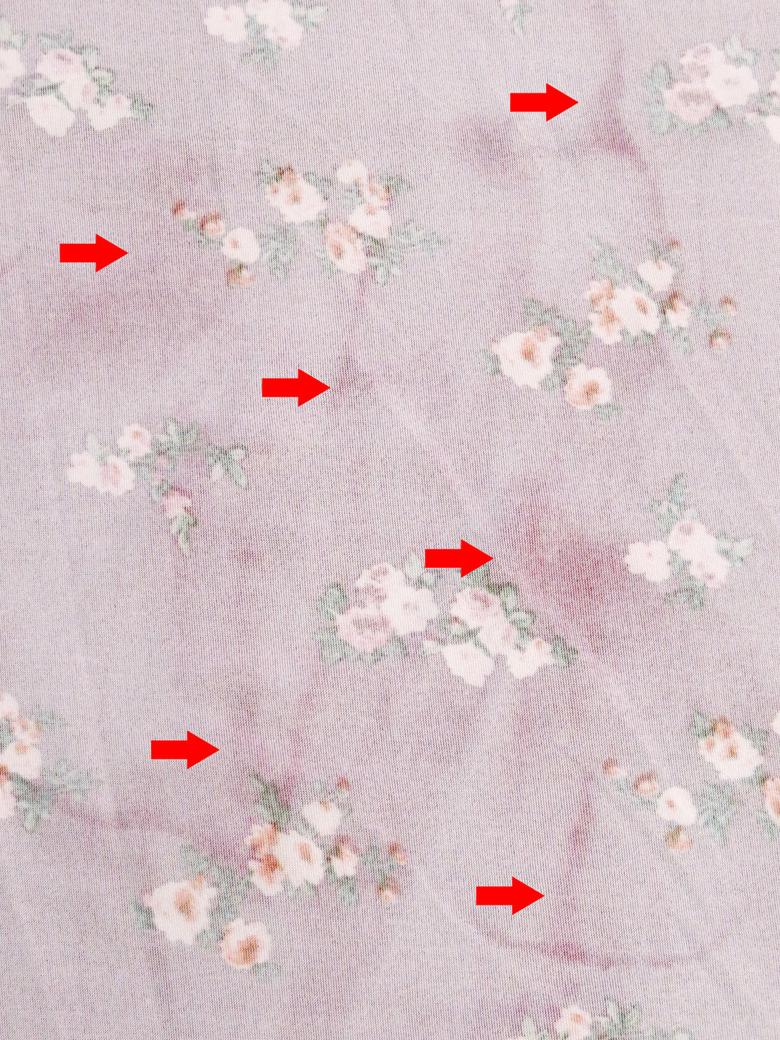 SOLD AS IS ONLY - Deep Bordeaux/Orange/White/Multi Polyester/Lycra Small Floral Cluster Print Double Brushed Knit 59W