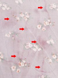 SOLD AS IS ONLY - Deep Bordeaux/Orange/White/Multi Polyester/Lycra Small Floral Cluster Print Double Brushed Knit 59W