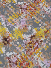 Steel Gray/Marigold/Latte/Multi 100% Cotton Splatter Print Voile 56W