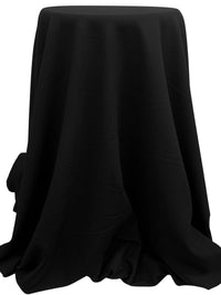 Black Polyester/Lycra Waffle Weave Double Knit 50W