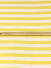 Yellow/Heathered Off-White Rayon/Lycra Horizontal Stripe Jersey Knit 56W