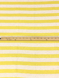 Yellow/Heathered Off-White Rayon/Lycra Horizontal Stripe Jersey Knit 56W