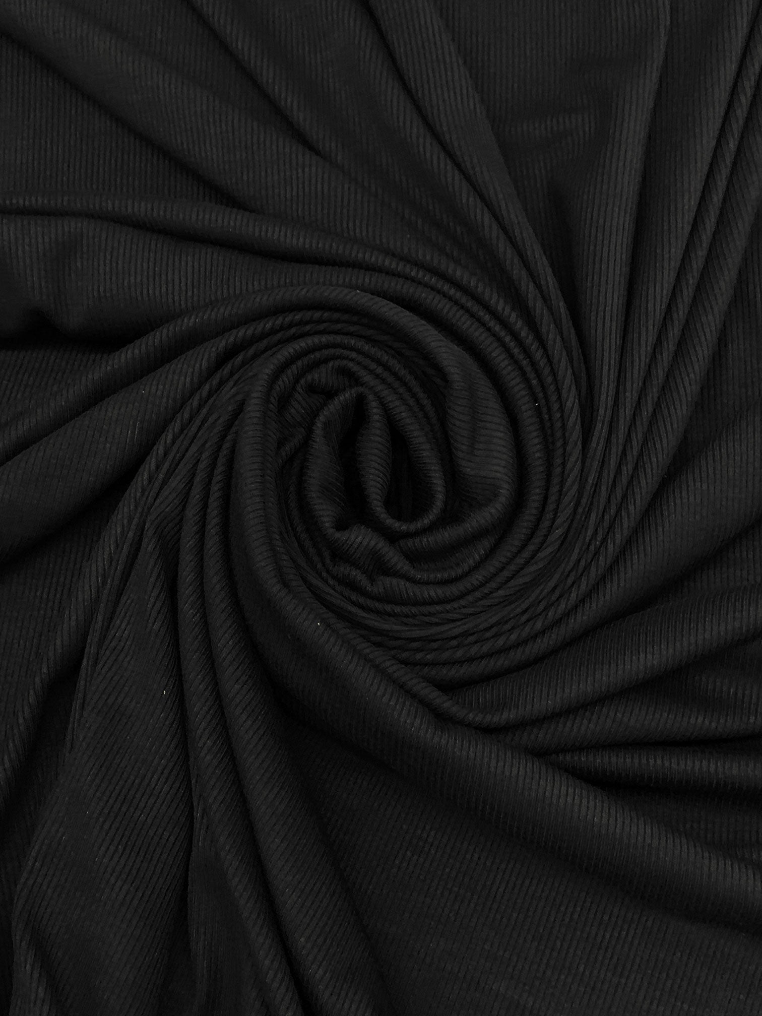 Black Modal/Lycra 2x2 Rib Knit 52W – Fabric Mart
