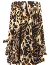 Wheat/Beaver/Chocolate/Multi Polyester/Lycra Abstract Animal Mashup Print ITY Knit - NY Designer - 58W